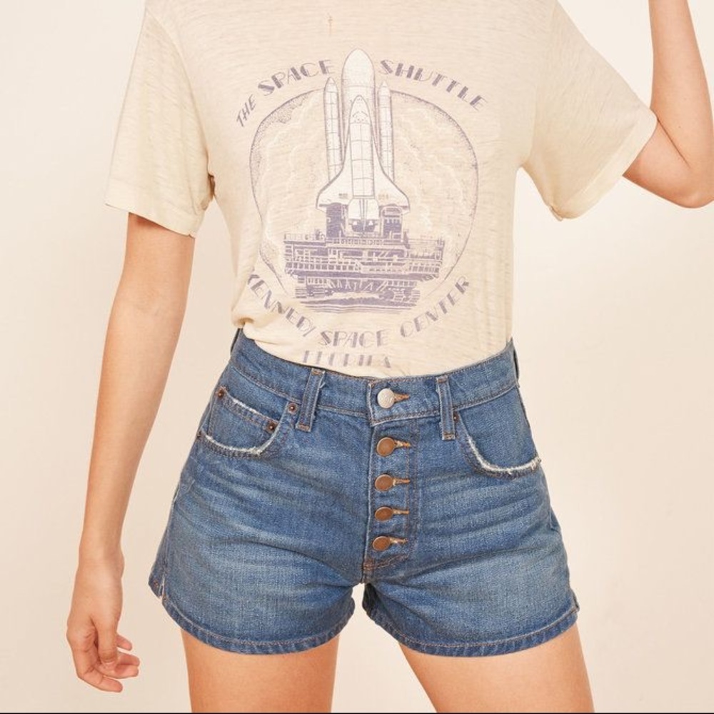 Reformation Charlie Denim Short
